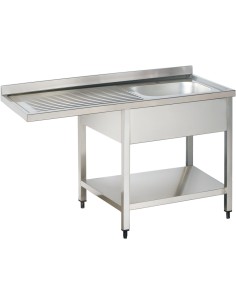 Sink for Dishwashers 1 Bowl Right Bottom Shelf Splashback 1200x700x950mm | Stalwart DA-YLS127SBR1