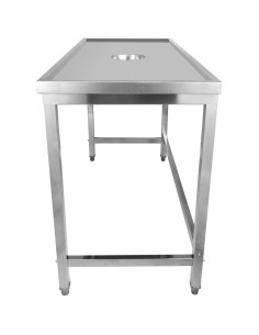 Professional Waste Disposal Table Stainless Steel 4 Side Up Marine Edge 1800x700x900mm | Stwalwart DA-WHDW18070 2