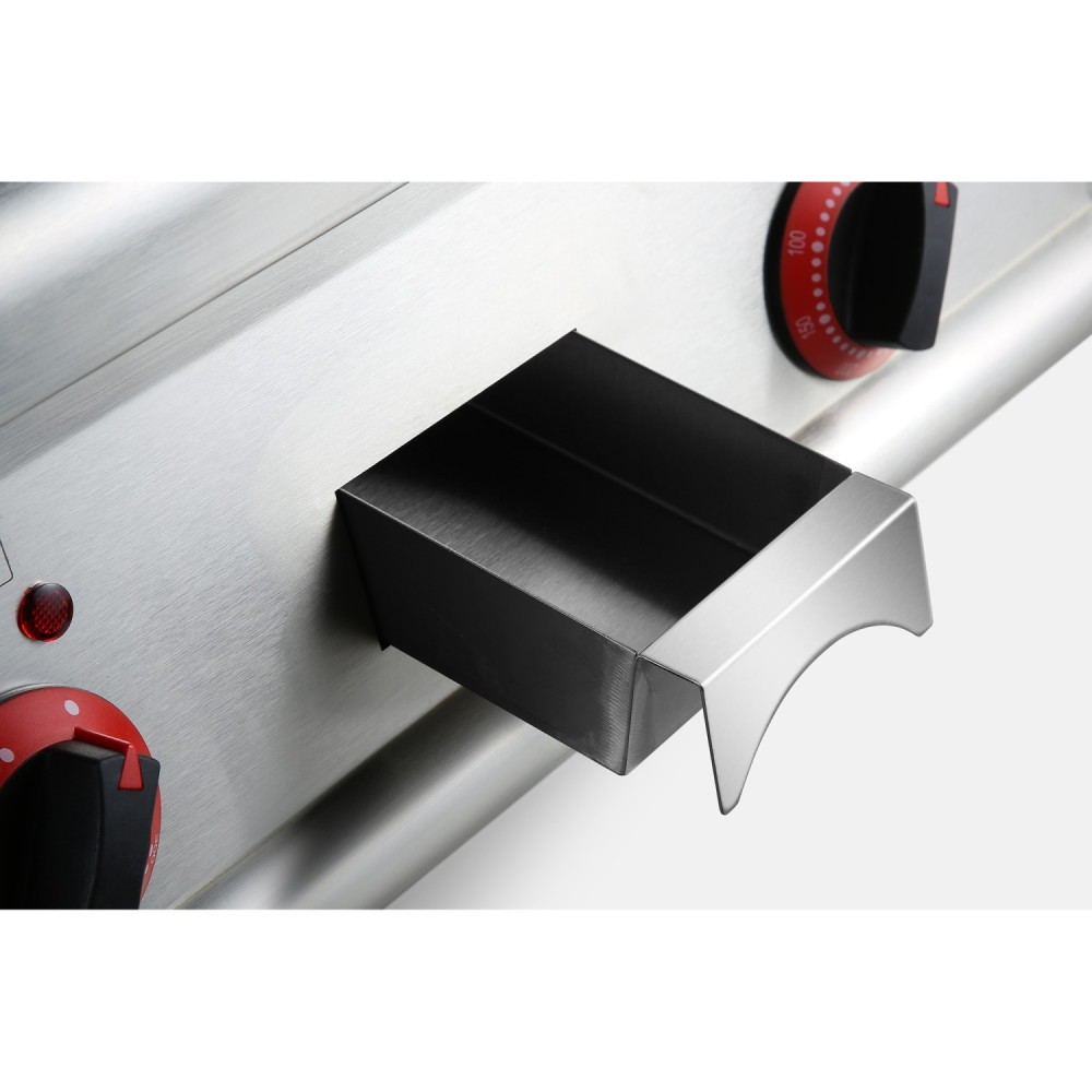 Commercial Electric Griddle Smooth top 2 zones 5kW Countertop | Stalwart DA-HEG606