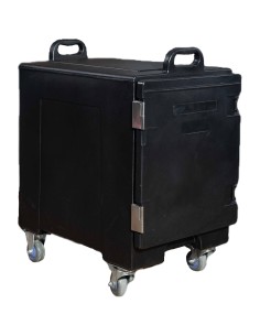 Commercial Front Loaded Insulated Food Pan Carrier with Wheels 432x625x743mm | Stalwart DA-QY004