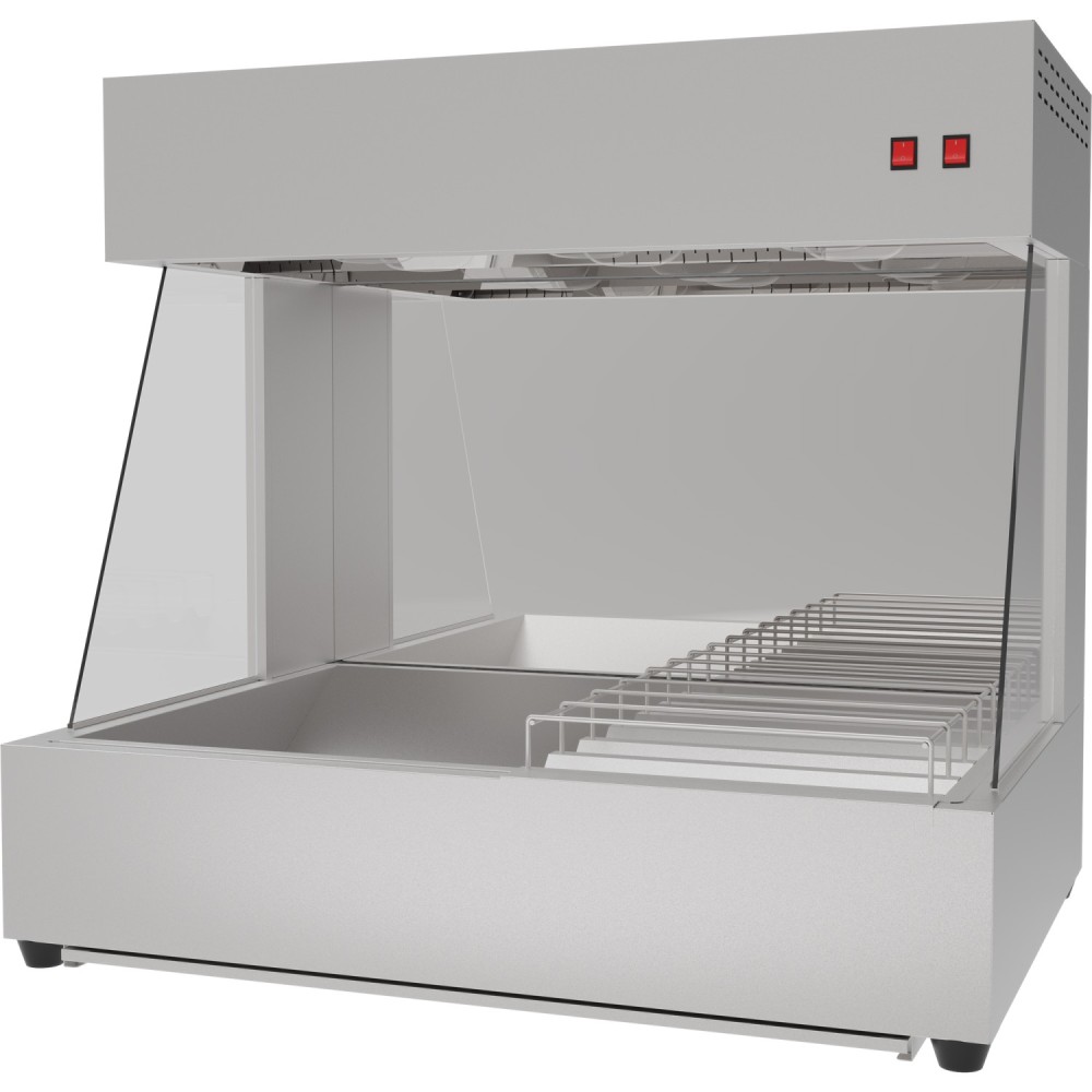 Commercial Electric Chip Scuttle &amp Warming Station Countertop 1000x700x931mm | Stalwart DA-CW1000