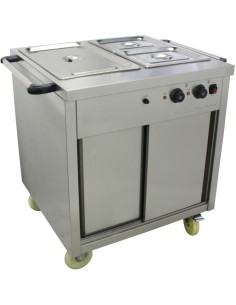 Mobile Bain Marie top Hot Cupboard 750mm | Stalwart DA-HXYH2W1