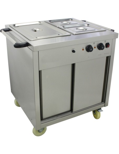 Mobile Bain Marie top Hot Cupboard 750mm | Stalwart DA-HXYH2W1