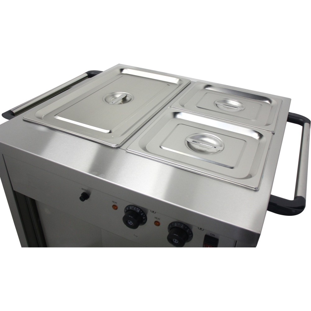 Mobile Bain Marie top Hot Cupboard 750mm | Stalwart DA-HXYH2W1