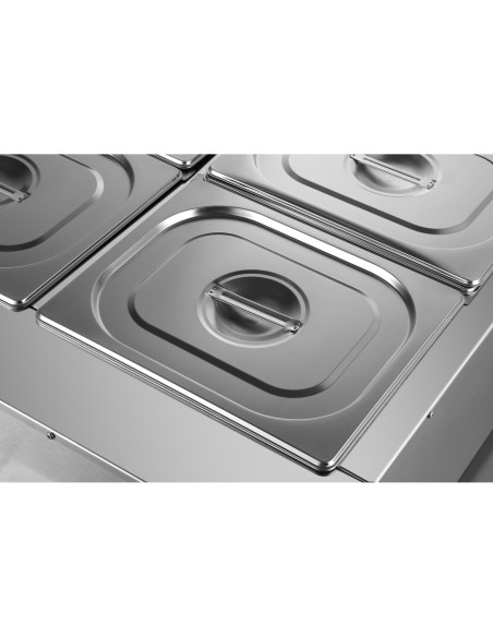 Commercial Electric Bain Marie 6xGN1/2 3000W Countertop 1080x750x275mm | Stalwart DA-HB1080