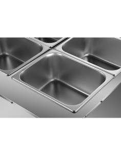 Commercial Electric Bain Marie 4xGN1/2 3000W Countertop 750x750x275mm | Stalwart DA-HB750