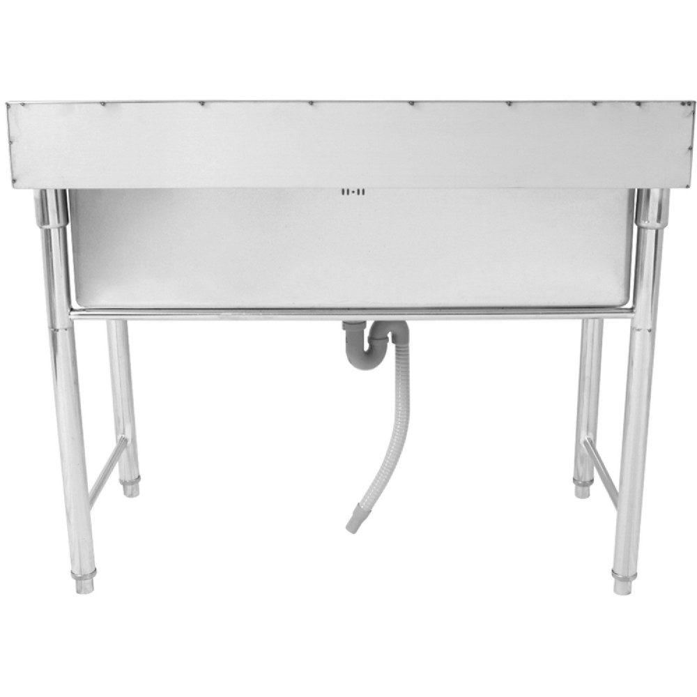 Commercial Stainless Steel Pot Wash Sink with Single Bowl and Splashback 1800x600x850mm | Stalwart DA-QNH612
