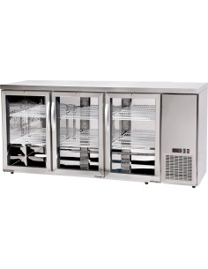 Back Bar Cooler Triple Glass Door 493 Litres Stainless Steel 1826x631x895 | Stalwart DA-SSH58