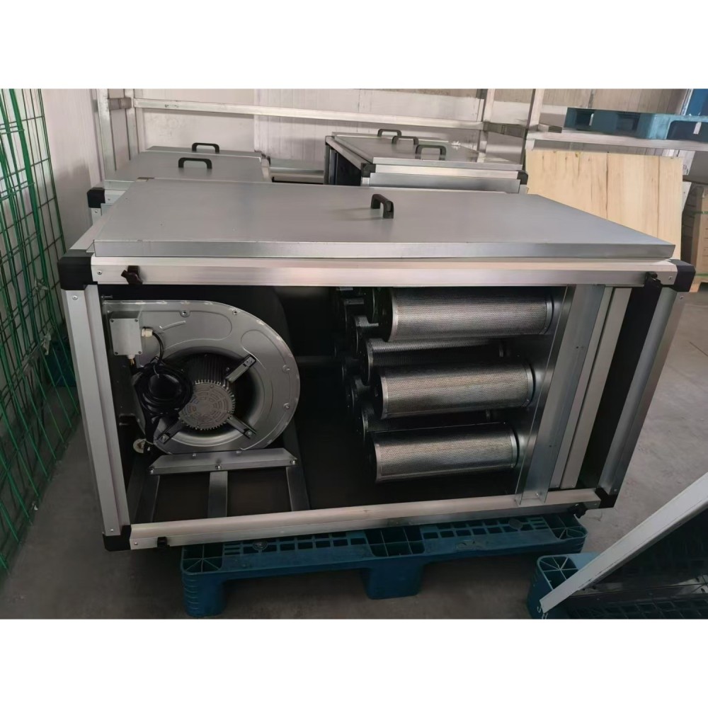 Industrial Exhaust Air Purification Unit with Motor and Carbon Filters and Noise Insulation 1420×980×750mm | Stwalwart DA-VOFP11
