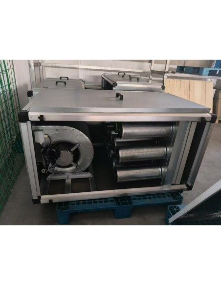Industrial Exhaust Air Purification Unit with Motor and Carbon Filters and Noise Insulation 1420×980×750mm | Stwalwart DA-VOFP11