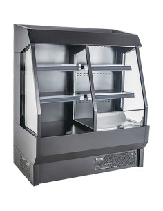 Wall Cabinet Multi Deck Refrigerator Night Curtain Black 1220x700x1470mm | Stalwart DA-BLUEL202