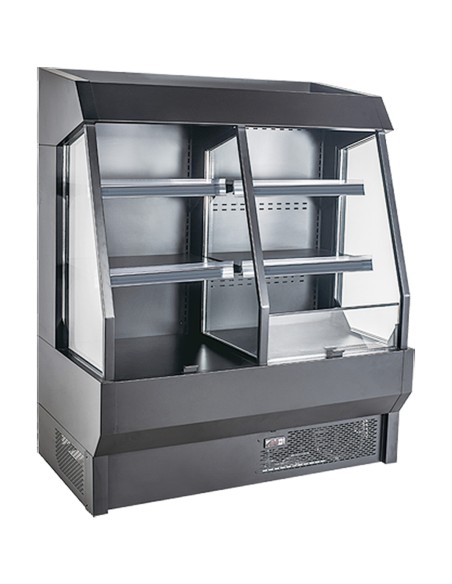 Wall Cabinet Multi Deck Refrigerator Night Curtain Black 1220x700x1470mm | Stalwart DA-BLUEL202