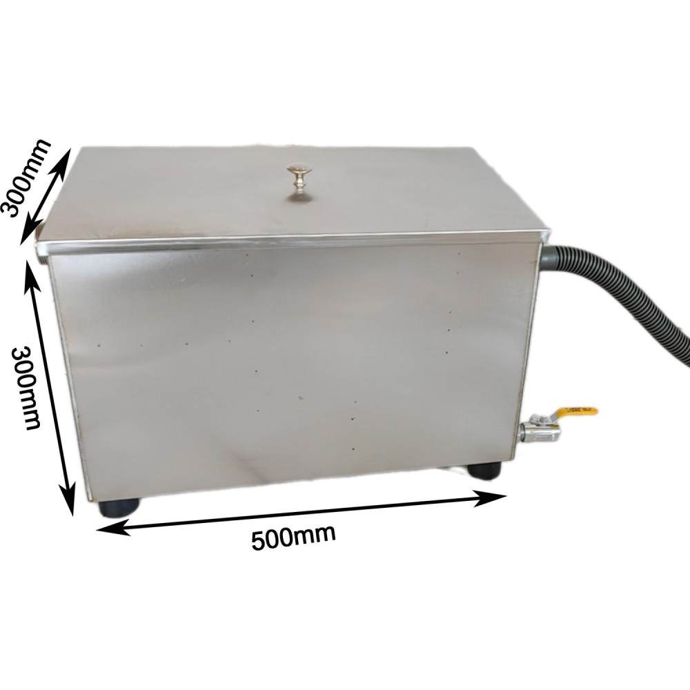 Commercial Stainless Steel Grease Trap with Lid and Outlet Valve 500x300x300mm | Stalwart DA-QNH514