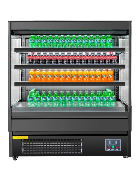 Wall Cabinet Multi Deck Refrigerator Night Curtain Black 1200x700x1395mm | Stalwart DA-BLUEL212