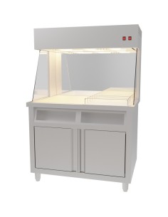 Commercial Electric Chip Scuttle & Warming Station with Cupboard 1000x700x1500mm | Stalwart DA-FW1000 2