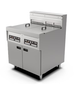 Professional Free Standing Electric Fryer Triple Tank (28L + 2 x 14L) 800x800x1100 mm | Stalwart DA-EF18C2