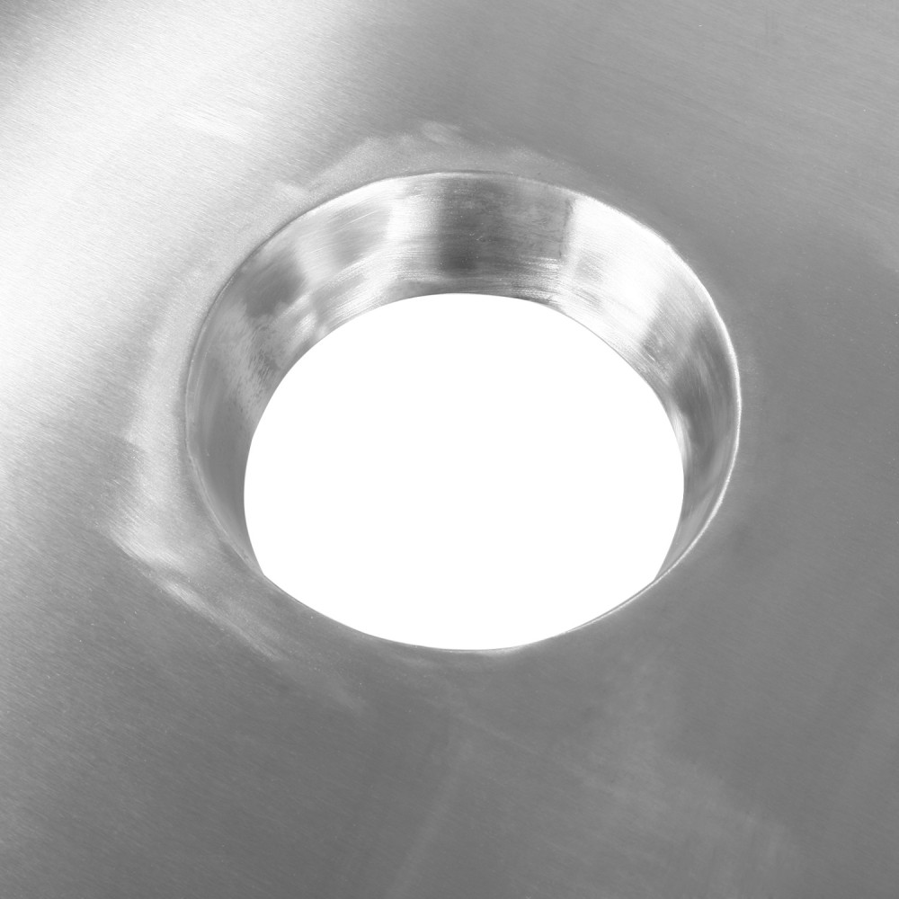 Commercial Stainless Steel Single Sink with Right Bowl & Left Scrapping Hole + Splashback 1000x600x950mm | Stwalwart DA-WHSTD