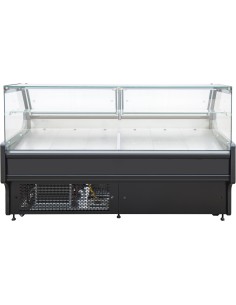 Serve over Deli counter Black front Straight glass front Width 1330mm | Stalwart DA-BLUEL104 2