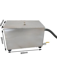 Commercial Stainless Steel Grease Trap with Lid and Outlet Valve 800x400x300mm | Stalwart DA-QNH518 2