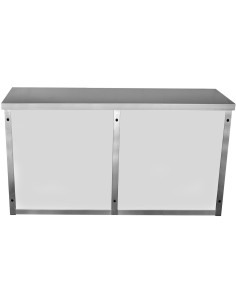 Commercial Wall Cabinet Cupboard Glass Doors Stainless Steel 2000x400x650mm | Stwalwart DA-SWCGD200402