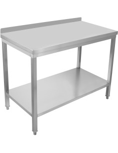 Professional Stainless Steel Work Table with Undershelf & 5cm Upstand 1600x700x950mm | Stwalwart DA-SWT70160B