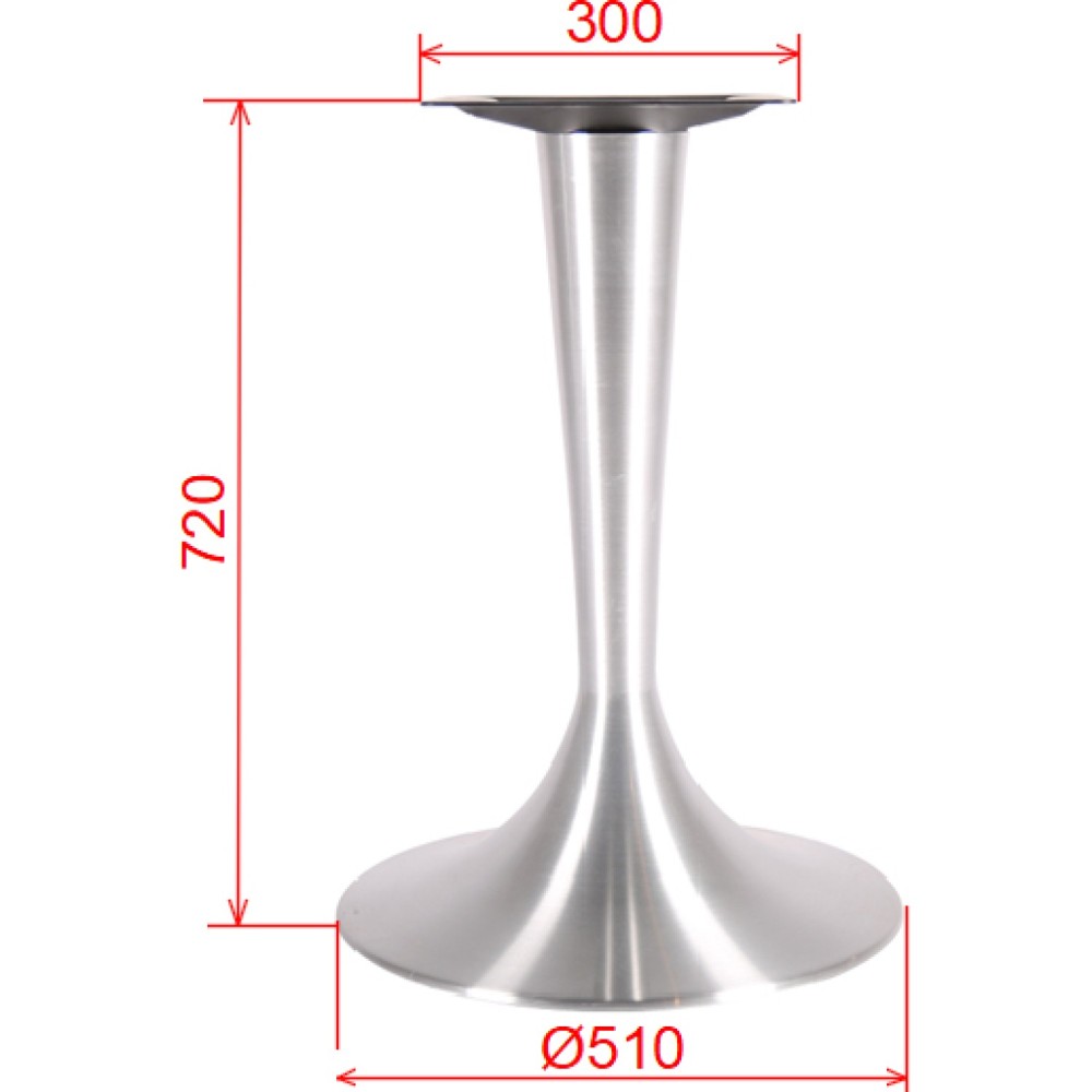 Silver Cast Iron Table Base Round Ø510x720mm | Stalwart DA-F016A