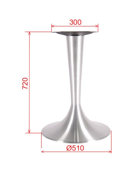 Silver Cast Iron Table Base Round Ø510x720mm | Stalwart DA-F016A