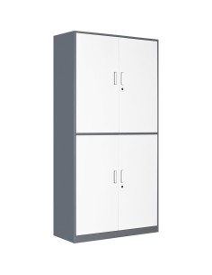 Professional Double Filing Cabinet 900x390x1800mm Gray-White | Stalwart DA-HDWS04