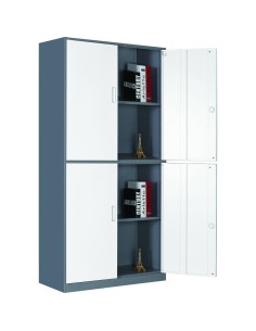 Professional Double Filing Cabinet 900x390x1800mm Gray-White | Stalwart DA-HDWS04 2