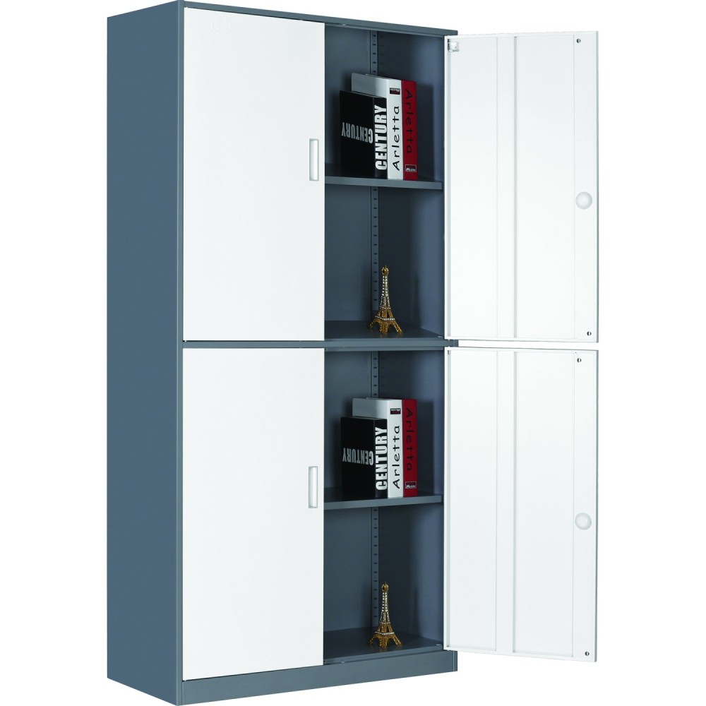 Professional Double Filing Cabinet 900x390x1800mm Gray-White | Stalwart DA-HDWS04