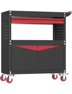 Professional Mobile Tool Cabinet with Drawer & Storage Shelves 720x350x837mm | Stalwart DA-HDWTC01