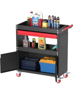 Professional Mobile Tool Cabinet with Drawer & Storage Shelves 720x350x837mm | Stalwart DA-HDWTC01 2