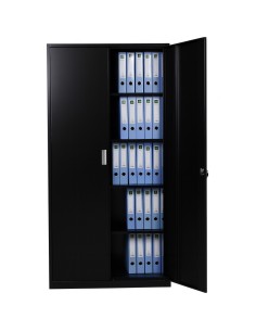 Professional Double Door Filing Cabinet 900x390x1800mm Black | Stalwart DA-HDW02BLACK 2