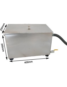 Commercial Stainless Steel Grease Trap with Lid and Outlet Valve 400x250x250mm | Stalwart DA-QNH510 2