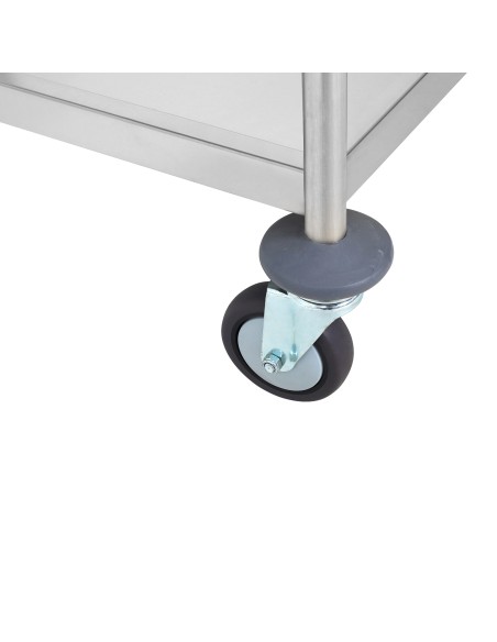 Commercial 2-Tier Stainless Steel Waste Sorting Trolley with Cutlery Tray Slot 1000×620×1000mm| Stwalwart DA-CG10062