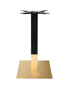 Black-Gold Cast Iron Table Base Square 450x450x720mm | Stalwart DA-E007C