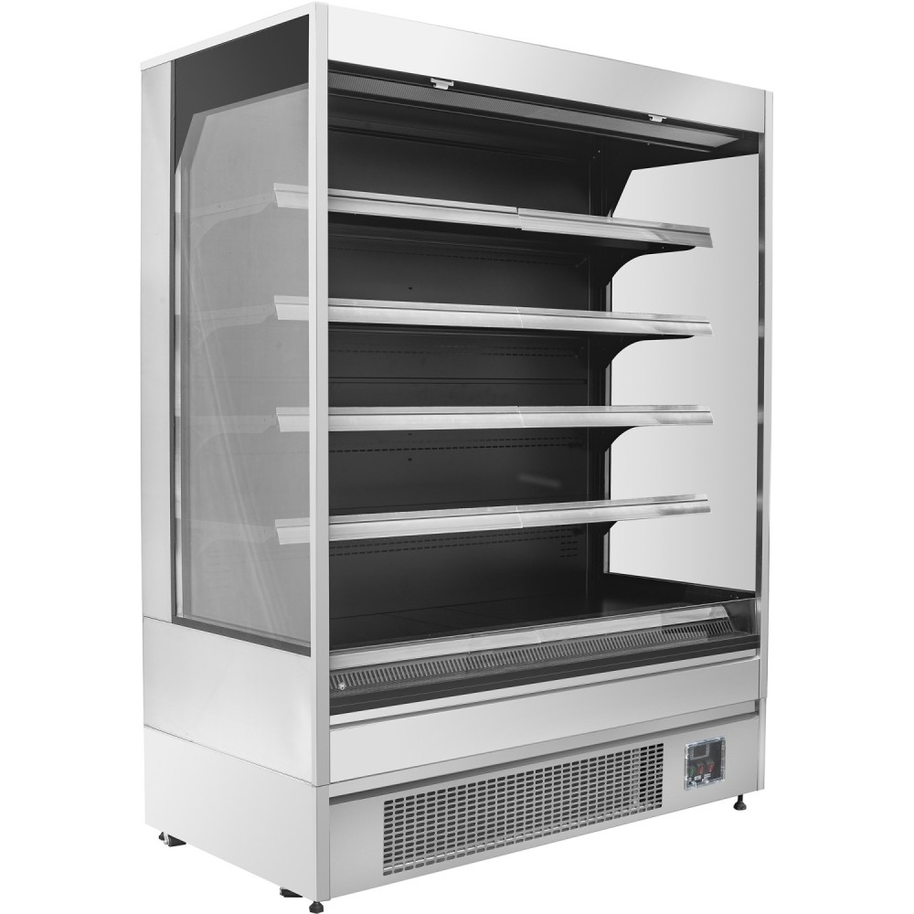 Wall Cabinet Multi Deck Refrigerator Night Curtain Stainless Steel 1000x700x2000mm | Stalwart DA-BLUEL146