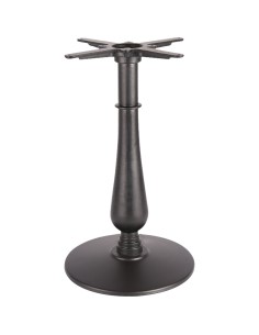 Black Cast Iron Table Base Round Ø430x720mm | Stalwart DA-A068A