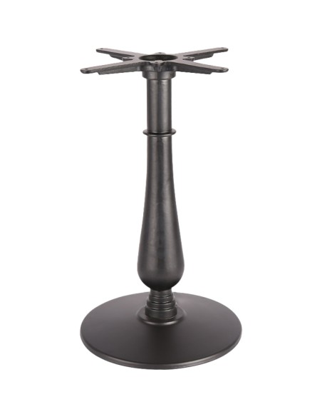 Black Cast Iron Table Base Round Ø430x720mm | Stalwart DA-A068A