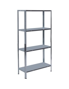 Galvanized Steel Shelving Unit 4-Tier 320kg Capacity (80kg per shelf) 900x400x1800mm | Stalwart DA-KFT20