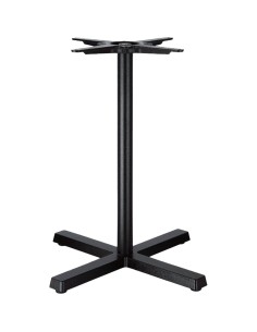 Black Cast Iron Table Base Cross-Base 610x720mm | Stalwart DA-A120A