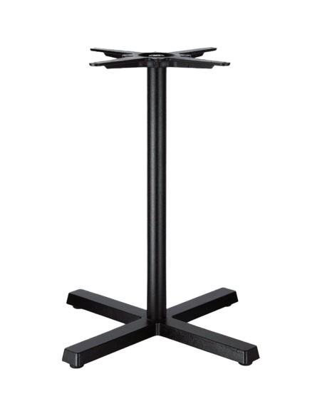Black Cast Iron Table Base Cross-Base 610x720mm | Stalwart DA-A120A
