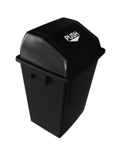 Square Push Lid Bin 100 Litres Red | Stalwart DA-XDL100D11RED 2