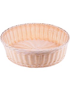 Round Poly Wicker Bread Basket 400x100mm | Stwalwart DA-JGM510
