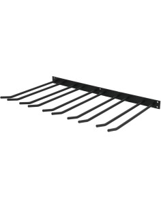 Wine Glass Rack Black Wall mounted Length 400mm 20 wine glasses | Stalwart DA-WGA58500400B