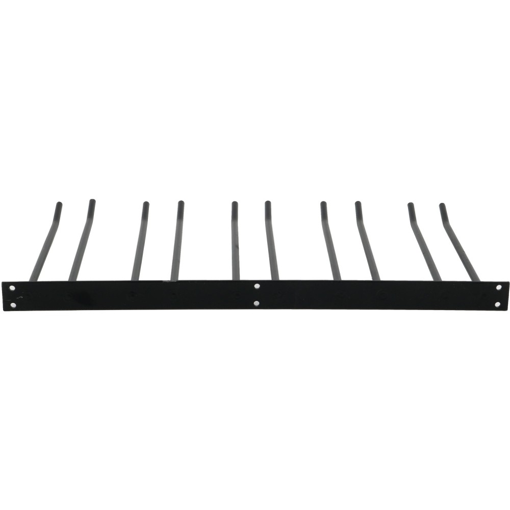 Wine Glass Rack Black Wall mounted Length 400mm 20 wine glasses | Stalwart DA-WGA58500400B
