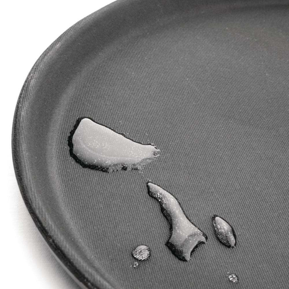 Non-skid Serving tray Fiberglass Oval 27" Black | Stalwart DA-WHF2700