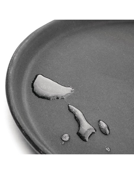 Non-skid Serving tray Fiberglass Oval 27" Black | Stalwart DA-WHF2700