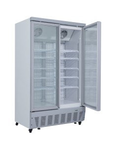 Commercial Display Freezer 955 Litres Upright 2 Glass Doors Ventilated Cooling 1215x730x2020mm | Stalwart DA-SDT1000 2