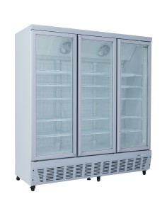 Commercial Display Freezer 1496 Litres Upright 3 Glass Doors Ventilated Cooling 1830x730x2020mm | Stalwart DA-SDT1500